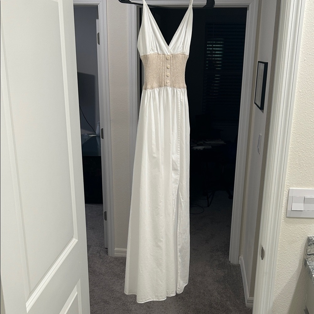 NAADAM White and Tan Maxi Dress - Picture 4 of 13